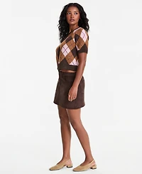 And Now This Women's Faux-Suede Mini Skirt, Macy's Exclusive