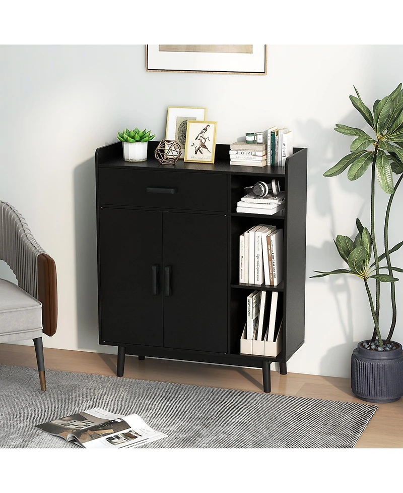 Slickblue Free-Standing Floor Storage Cabinet with 1 Drawer