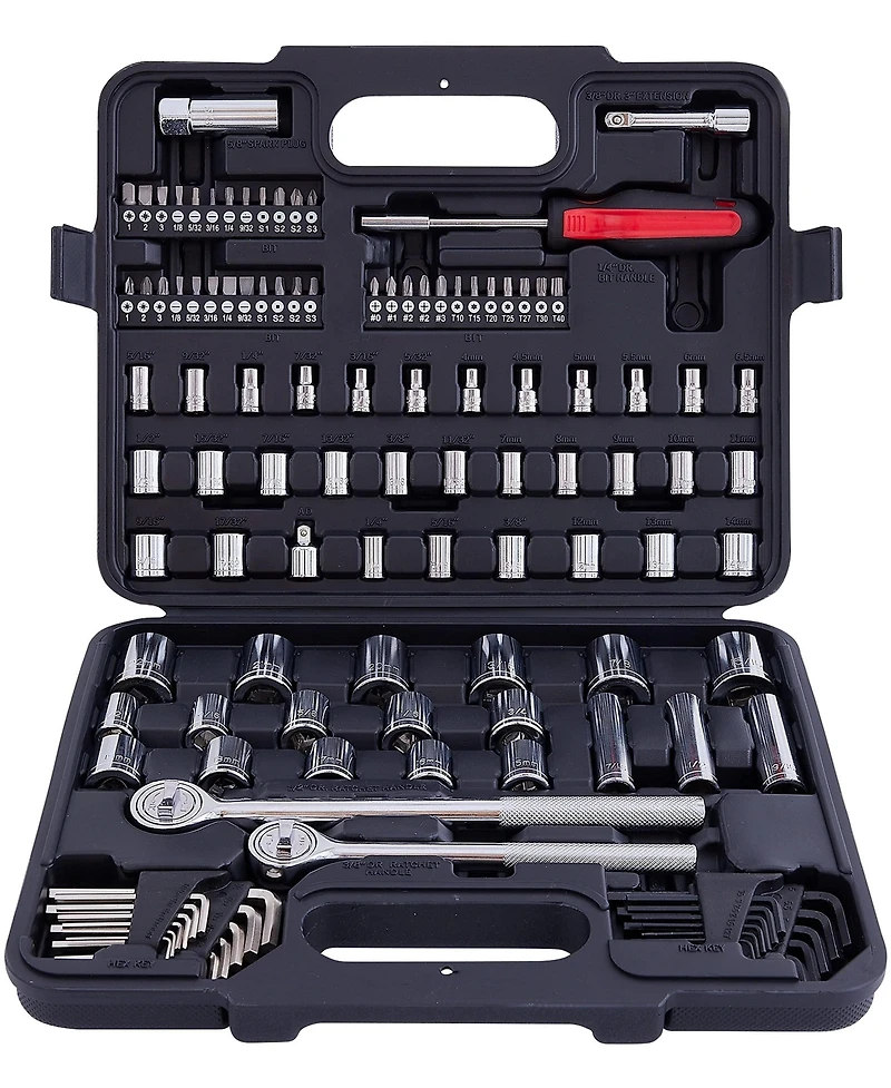 Xdovet Socket Wrench Set 1/2inch 3/8inch Drive Ratchets Sae Metric Sockets Deep Spark Plug Bits Hex Keys Auto Repair Tool Kit
