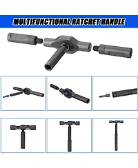 Xdovet 24 in 1 Ratcheting T-handle Multi-bit Repair Tool Kit
