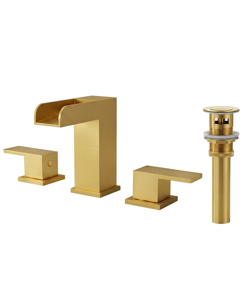 Everstein Widespread Bathroom Faucet 3 Hole, 2-Handle Sink with Drain Assembly