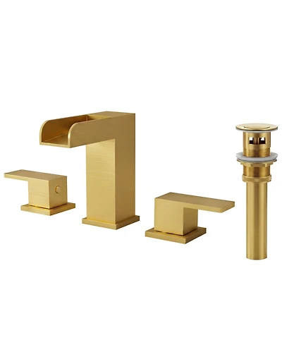 Everstein Widespread Bathroom Faucet 3 Hole, 2-Handle Sink with Drain Assembly