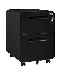 gaomon Metal Mobile File Cabinet with Lock, 2 Drawer Vertical Rolling Filing Cabinet, Under Desk Storage for Home Office Study Room