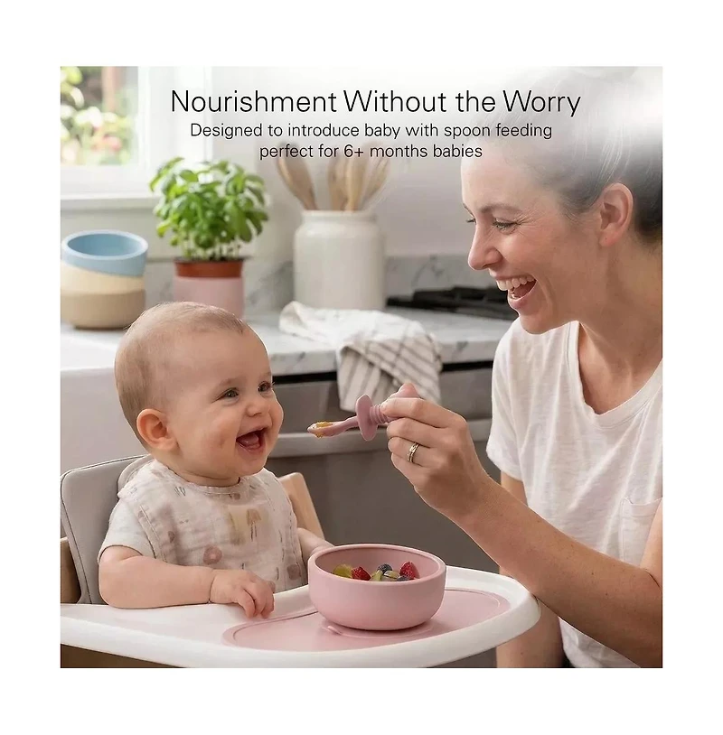 Sperric Silicone Baby Feeding Set, Suction Bowls with Lids and Spoons, Waterproof Baby Bibs, Stacking Teether Toys, Bpa Free Baby