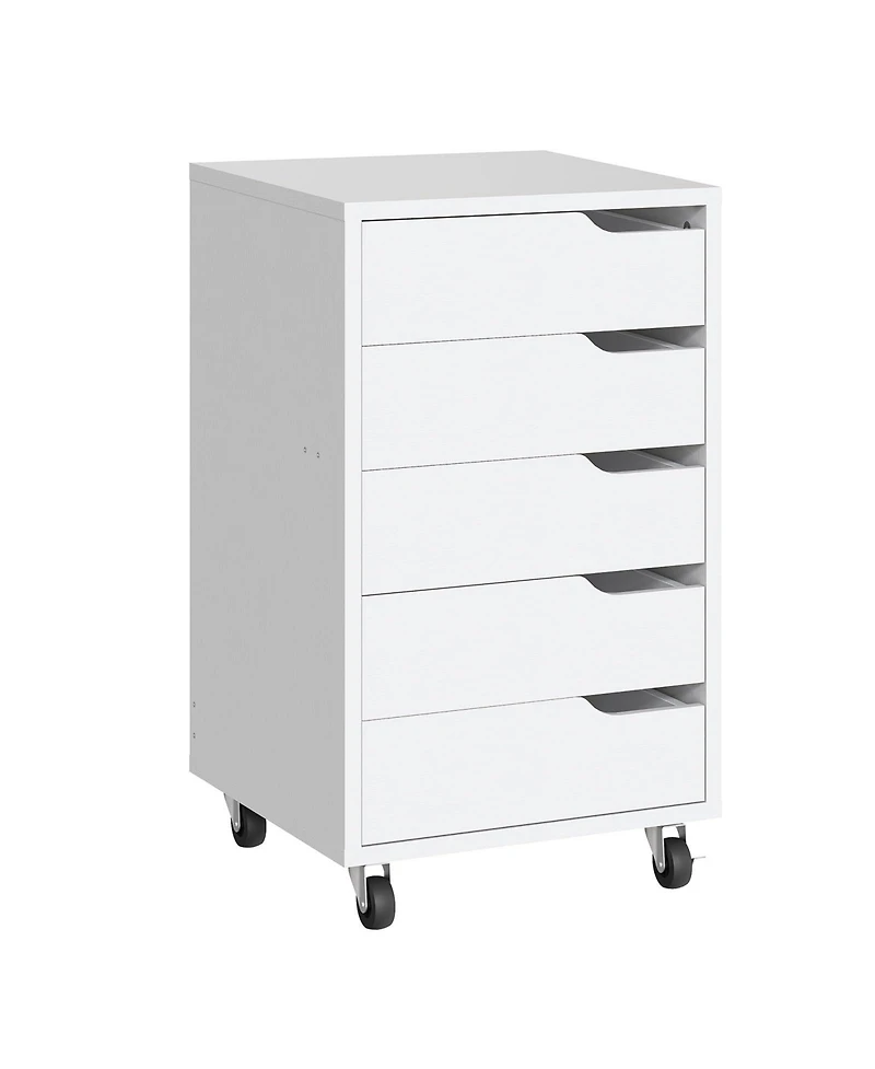 Slickblue 5-Drawer Rolling File Cabinet for Office Documents and Storage