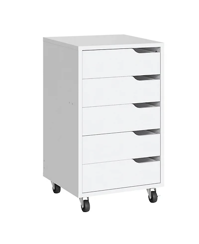 Slickblue 5-Drawer Rolling File Cabinet for Office Documents and Storage