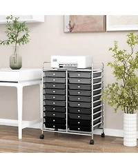 Gouun 20-Drawer Rolling Storage Cart Studio Organizer