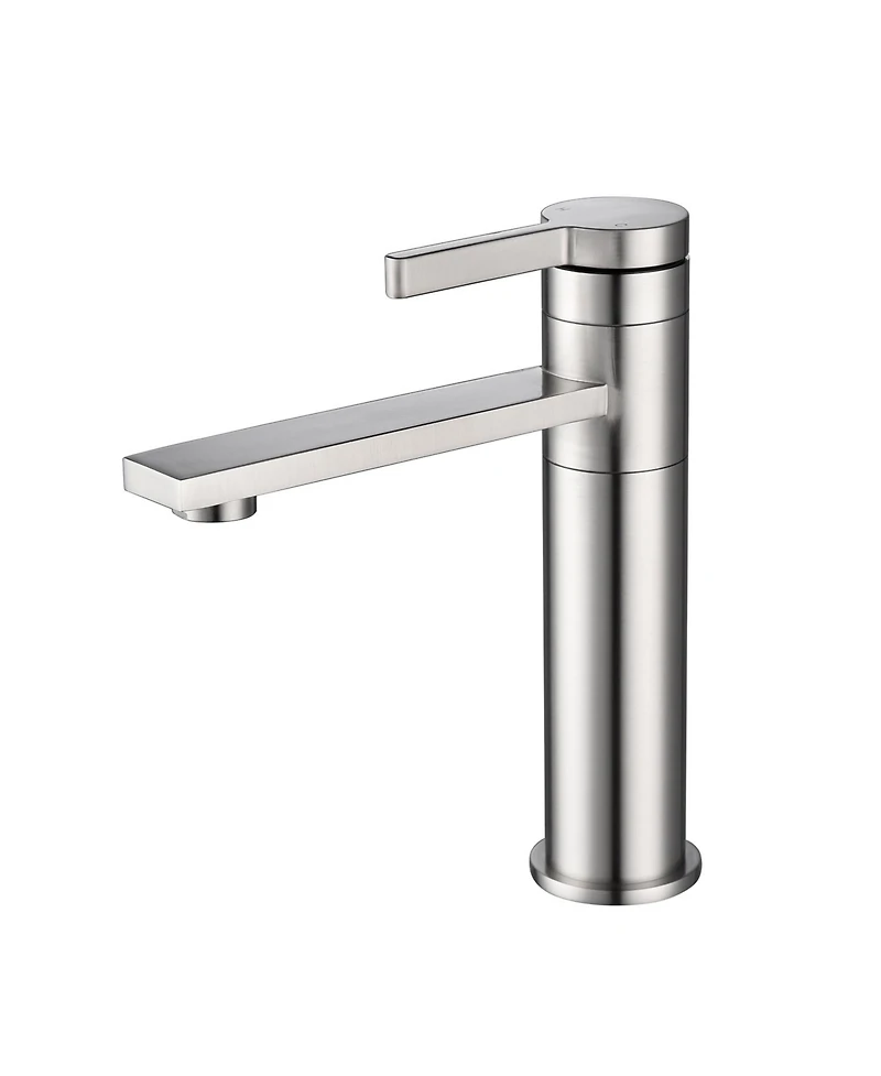 Midola Single Handle Sink Vanity Bathroom Faucet Stainless Steel with Brushed Nickel for Bathroom