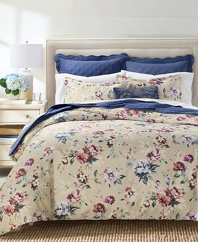 Charter Club Ophelia Floral 3-Piece Duvet Cover Set, Full/Queen, Macy's Exclusive