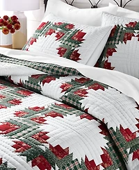 Charter Club Wreath Artisan Quilted 3-Piece Quilt Set, King, Macy's Exclusive