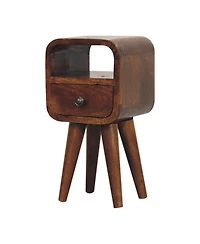 HomeRoots 16" Chestnut Solid Wood Square One Drawer Nightstand