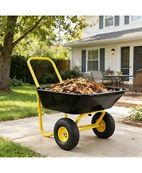 Streamdale Furniture Two-wheeled barrow garden cart 10-inch pneumatic wheels