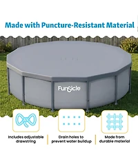 Funsicle 14 Foot Durable Round Pool Cover for Oasis and Activity Pools