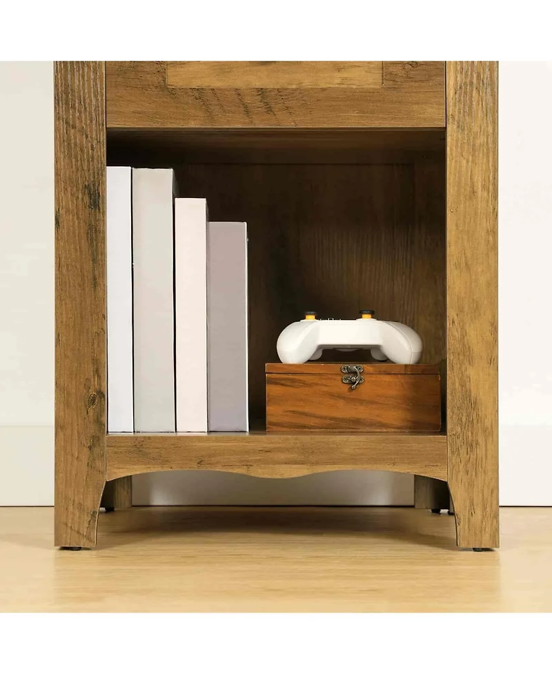 Slickblue Modern Bedside Nightstand with Built-In Charging Station and Storage