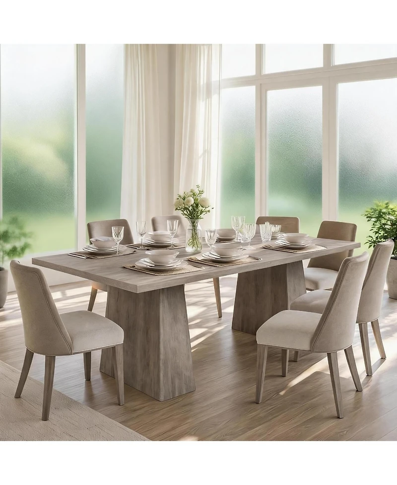 homfan 71 Inch Rectangular Dining Table Wooden Kitchen Table with Sturdy Heavy Duty Legs, Modern Dining Room Furniture for 6 to 8 People Family Use