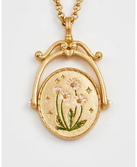 Fable England D Initial Daisy Spinner Chain Necklace