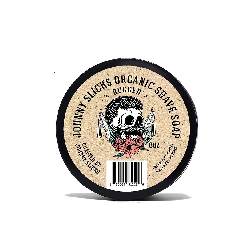 Johnny Slicks Shave Soap | Supports Smooth Shaving |8 oz| Rugged Scent