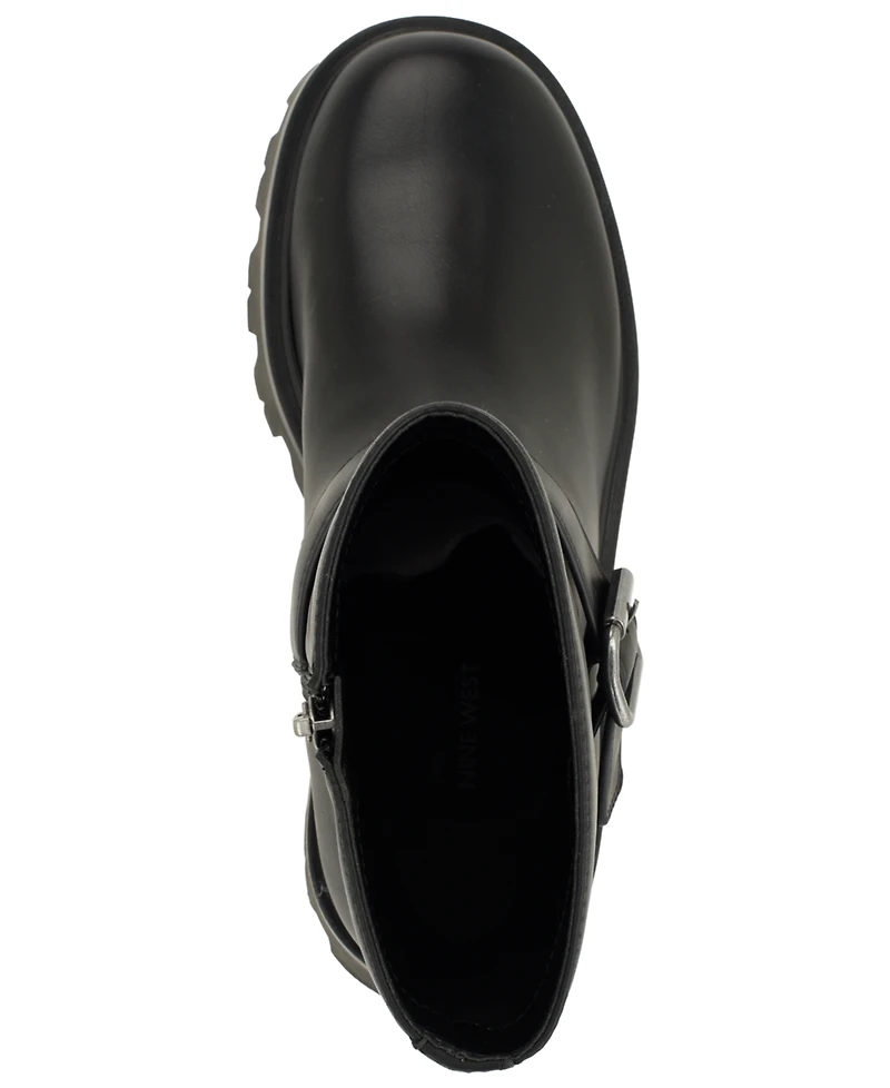 Nine West Women's Ryder Moto Lug Sole Boots