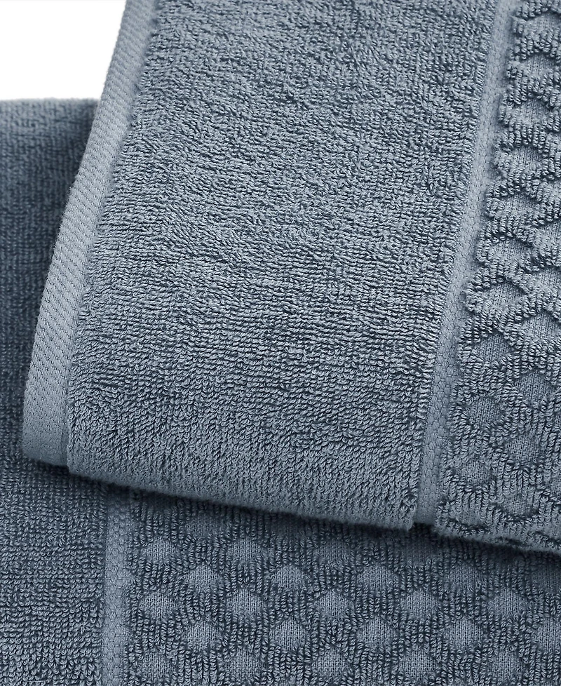Linery & Co Cotton Diamond Waffle Texture 6pieces Bath Sheet Set