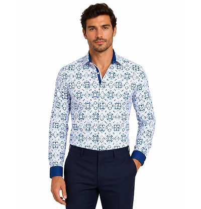 Elie Balleh Men's Slim Fit Stylish Button-Down Shirt