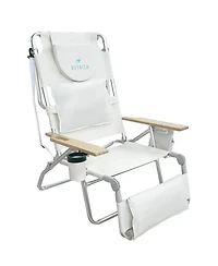 Ostrich Deluxe 3N1 Lightweight Outdoor Lawn Beach Lounge Chair with Footrest