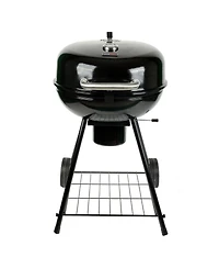 Grill Boss 22" Kettle Charcoal Grill, Porcelain Lid, Large Cooking Area