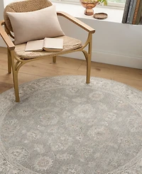 Livabliss Poetry 627332 6'7" x 6'7" Round Area Rug