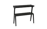 Slickblue 2-Tier Slim End Table Solid Wood Sofa Side with Storage Shelf