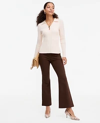 I.n.c. International Concepts Women's Ribbed Hardware V-Neck Sweater, Macy's Exclusive