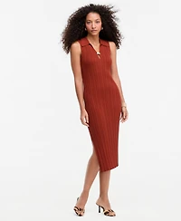I.n.c. International Concepts Women's Ribbed-Knit Body-Con Sleeveless Sweater Dress, Macy's Exclusive