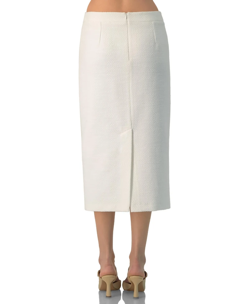 Ivonne Women's Sleek High-Waist Fitted Midi Skirt