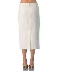 Ivonne Women's Sleek High-Waist Fitted Midi Skirt