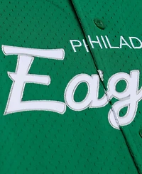 Mitchell & Ness Men's Kelly Green Philadelphia Eagles Head Coach Mesh Full-Button Fashion Jersey