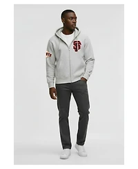 Champion Men's Gray San Francisco Giants Reverse Weave Chenille Full-Zip Hoodie