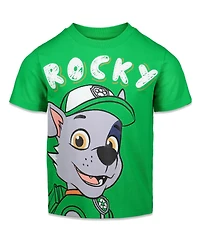 Paw Patrol Toddler Boys Chase Marshall Rubble Rocky 4 Pack T-Shirts Multicolor