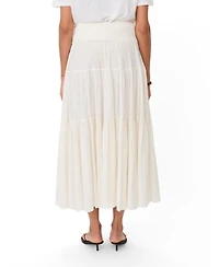 Masai Copenhagen Women's Smocked Waist Tiered Midi Skirt
