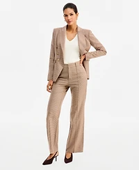 I.n.c. International Concepts Women's High-Rise Bootcut Houndstooth Pants, Macy's Exclusive