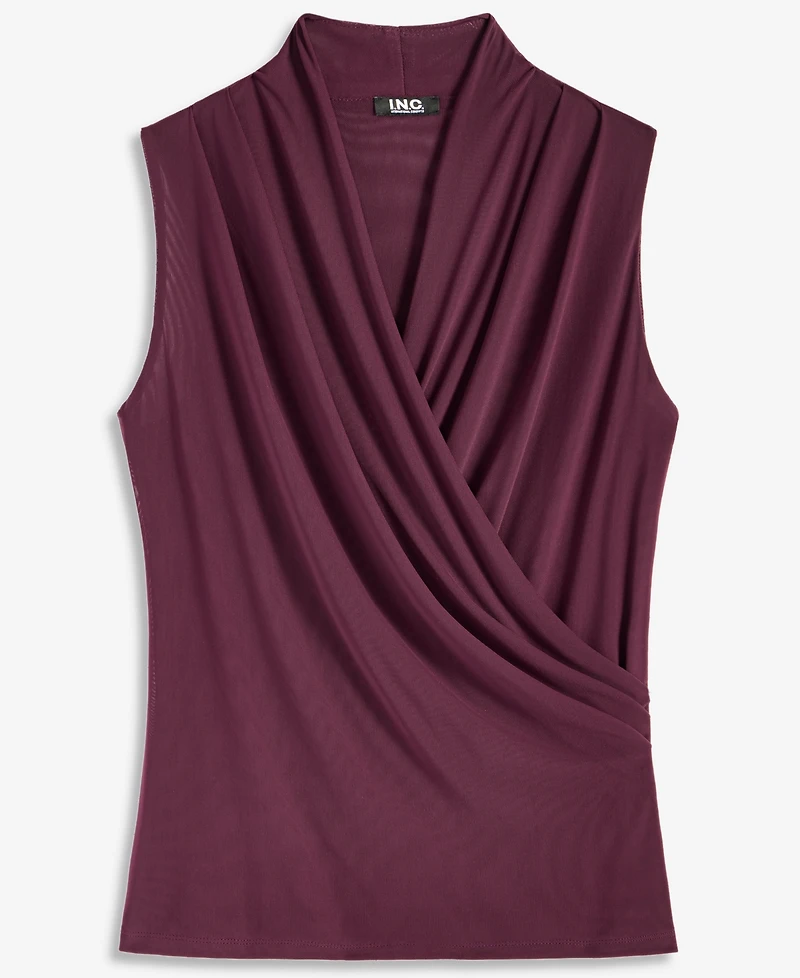 I.n.c. International Concepts Women's Mesh Surplice Tank, Macy's Exclusive