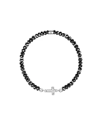 Karma and Luck Grounded In Faith - Hematite Cross Bracelet