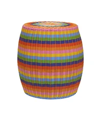 Household Essentials Handwoven Barrel Side Table