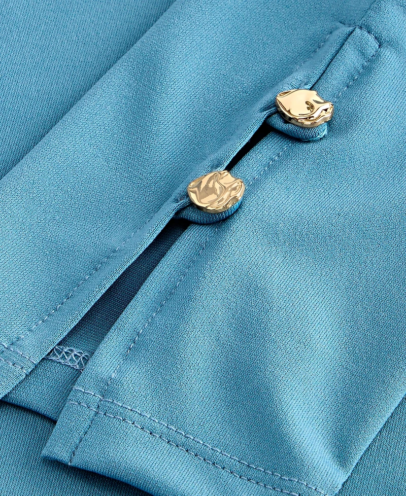 I.n.c. International Concepts Women's Long-Sleeve Collared Keyhole Blouse, Macy's Exclusive