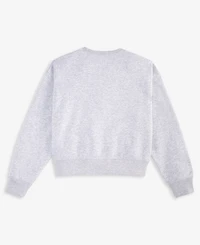 With Jules Girls' 7-16 Mini Imitation Pearl Bow Crewneck Sweatshirt