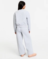 With Jules Girls' 7-16 Mini Imitation Pearl Bow Wide-Leg Sweatpants