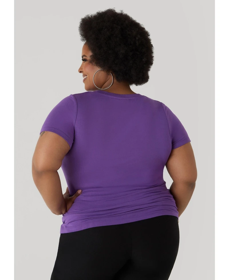 Ashley Stewart Plus Powerful Glittered Graphic Tee