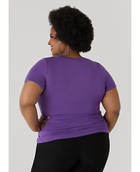 Ashley Stewart Plus Powerful Glittered Graphic Tee