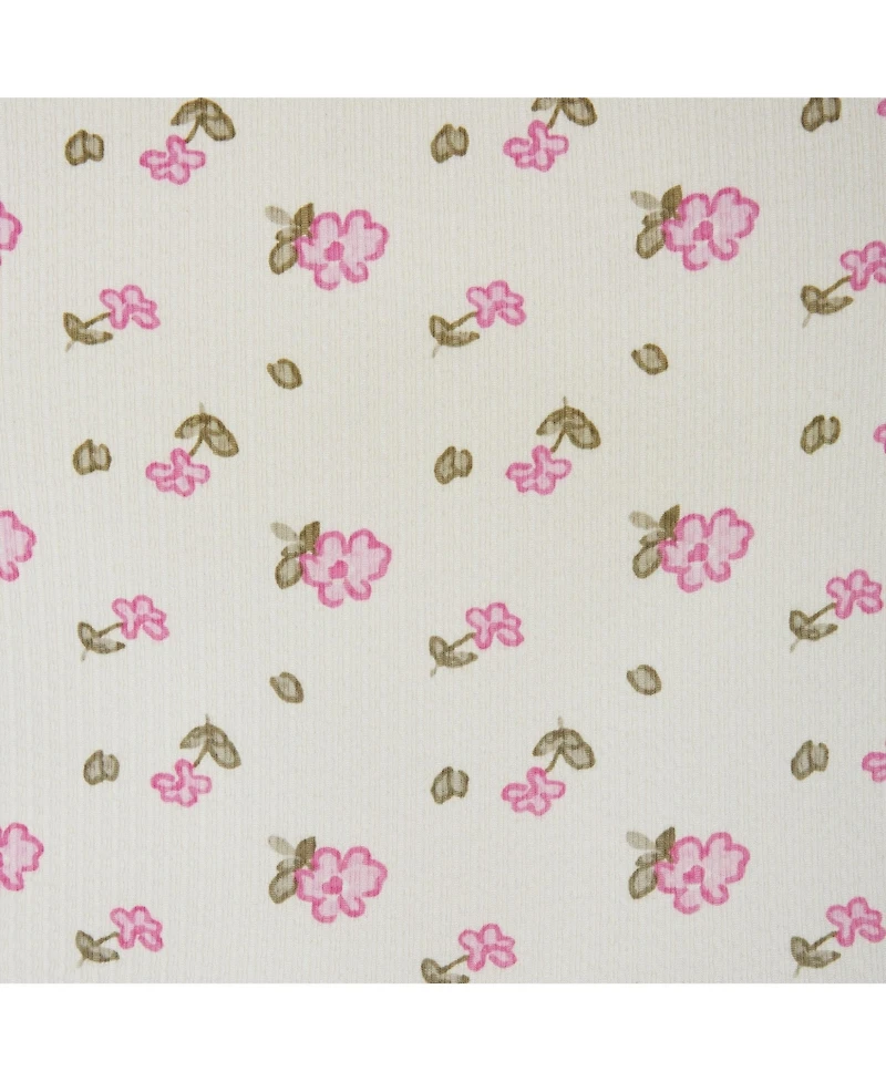 Andy & Evan Toddler Girls Blush Floral Knit Seersucker Bubble Dress