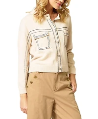 Central Park West Women's Dean Topstitch Sweater