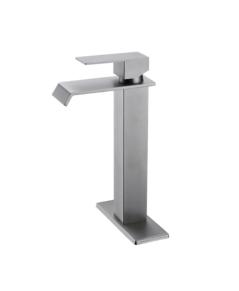 Busdays Single Handle Waterfall Spout Bathroom Faucet for Sink