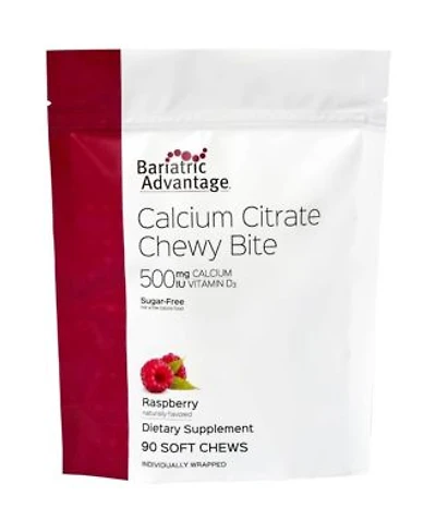 Bariatric Advantage Calcium Citrate Chewy Bites 500 Mg Highly Absorbable Digestible Vitamin D3 Easily Chewable Calcium Supplement 90 Count