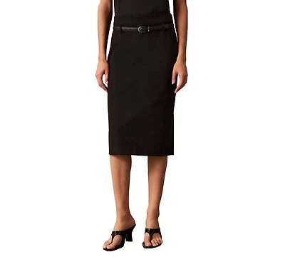 Calvin Klein Petite Belted Pencil Skirt
